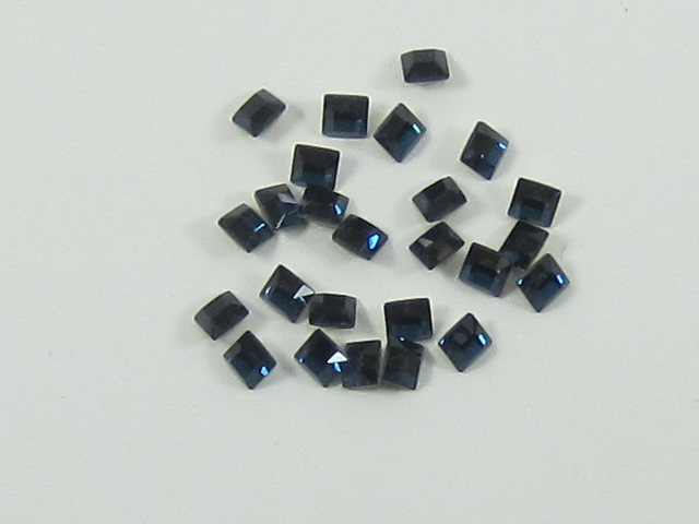 3mm SQUARE 36pcs. MONTANA POINTED BACK European Rhinestones